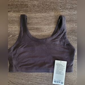 Lululemon LA Reversible Super Crop Tank Top Size 10 Black granite dusky lavender
